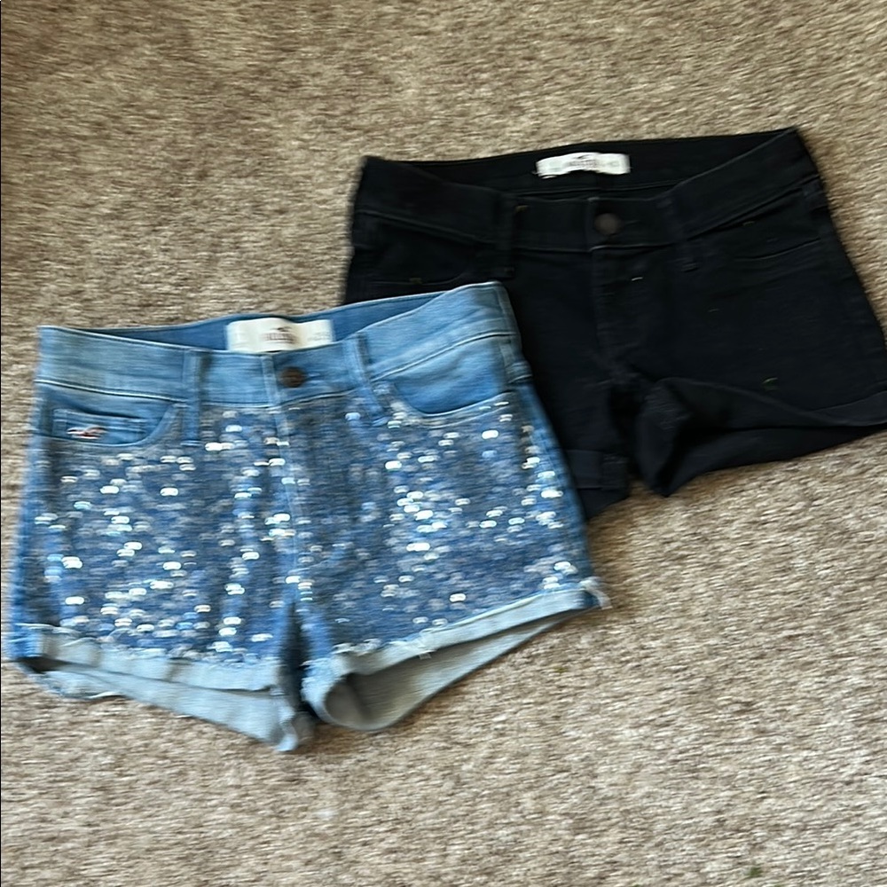Stylish Black and Blue Women's Shorts